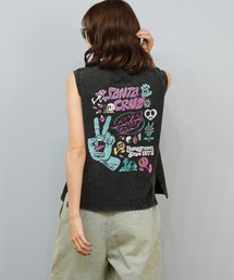 SANTACRUZ サンタクルーズ タンクトップ レディース バックプリント 古着風 ヴィンテージ加工 502253438 SANTACRUZ サンタクルーズ タンクトップ レディース バック
