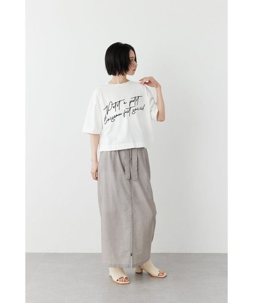Limue(リミュ)の「プリントロゴTシャツ(Messege)(Tシャツ/カットソー・レディース・ブラック/オフホワイト・FREE)」の10枚目の写真