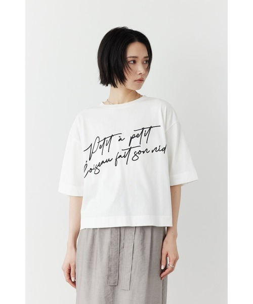 Limue(リミュ)の「プリントロゴTシャツ(Messege)(Tシャツ/カットソー・レディース・ブラック/オフホワイト・FREE)」の3枚目の写真