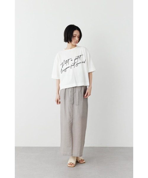 Limue(リミュ)の「プリントロゴTシャツ(Messege)(Tシャツ/カットソー・レディース・ブラック/オフホワイト・FREE)」の11枚目の写真