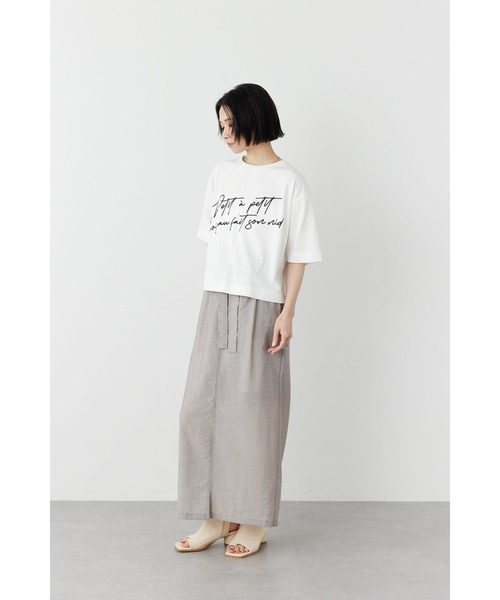 Limue(リミュ)の「プリントロゴTシャツ(Messege)(Tシャツ/カットソー・レディース・ブラック/オフホワイト・FREE)」の12枚目の写真