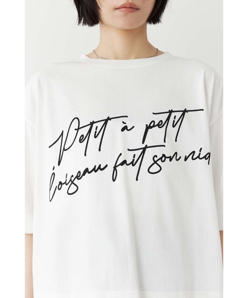Limue(リミュ)の「プリントロゴTシャツ(Messege)(Tシャツ/カットソー・レディース・ブラック/オフホワイト・FREE)」の7枚目の写真