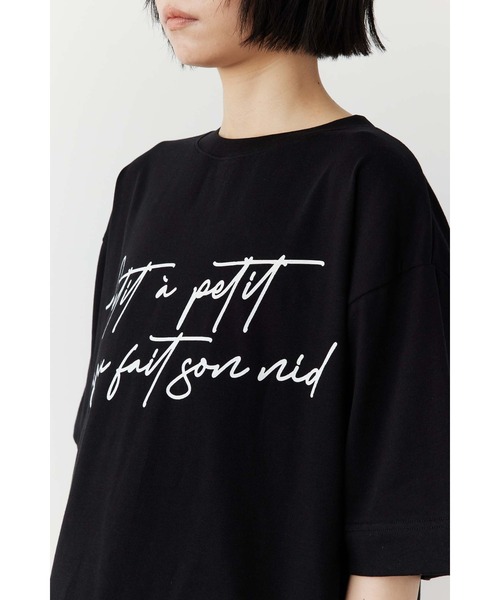 Limue(リミュ)の「プリントロゴTシャツ(Messege)(Tシャツ/カットソー・レディース・ブラック/オフホワイト・FREE)」の18枚目の写真