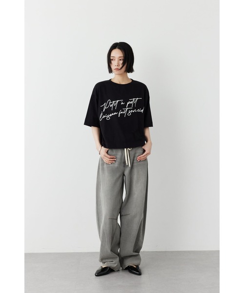 Limue(リミュ)の「プリントロゴTシャツ(Messege)(Tシャツ/カットソー・レディース・ブラック/オフホワイト・FREE)」の20枚目の写真