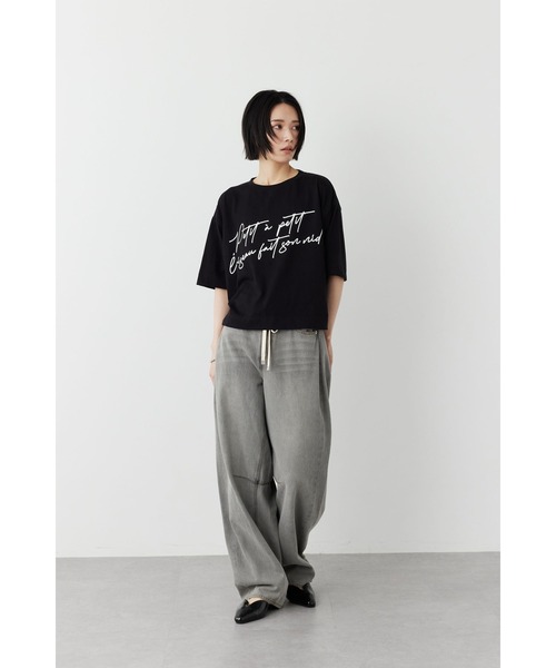 Limue(リミュ)の「プリントロゴTシャツ(Messege)(Tシャツ/カットソー・レディース・ブラック/オフホワイト・FREE)」の21枚目の写真