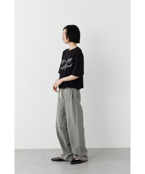 Limue(リミュ)の「プリントロゴTシャツ(Messege)(Tシャツ/カットソー・レディース・ブラック/オフホワイト・FREE)」の22枚目の写真
