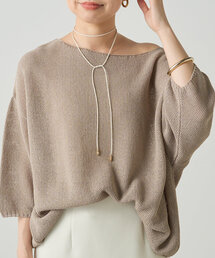 Loungedress - ラウンジドレス ビーズ付き ニットトップス Loungedress - ラウンジドレス ビーズ付き ニットトップスの通販