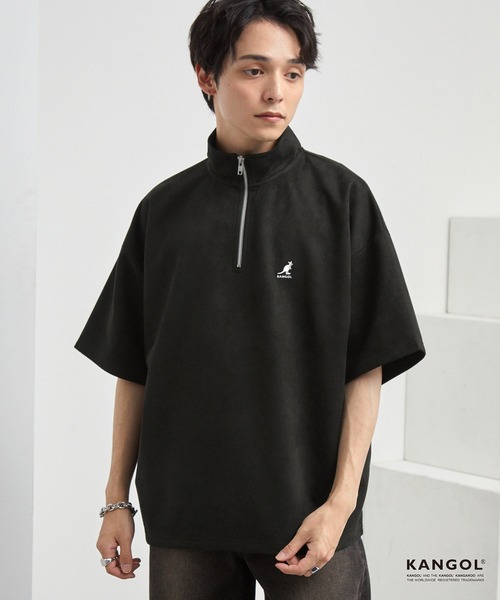 最新人気 KANGOL/カンゴール 別注 ロゴ ワンポイント刺繍ブラッシュド トップス