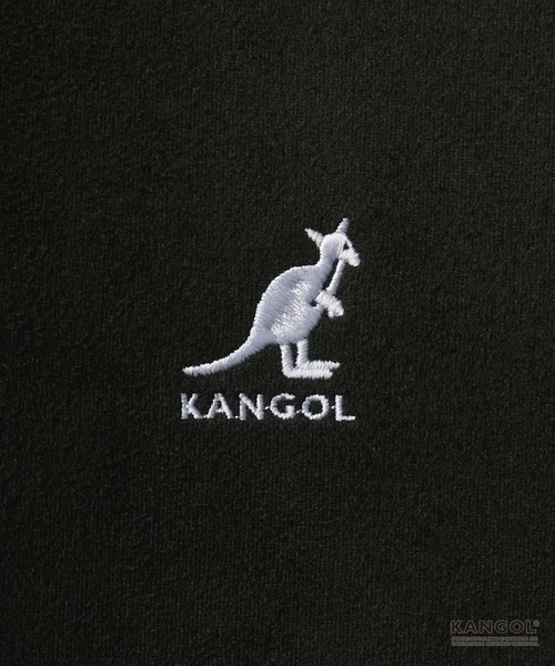 KANGOL（カンゴール）の「KANGOL/カンゴール 別注 ロゴ ワンポイント刺繍ブラッシュドハーフジップ半袖Tシャツ（Tシャツ/カットソー・メンズ・ダークグレー/ブラック/ライトグレー/オフホワイト/ネイビー・M/L/S）」の7枚目の写真