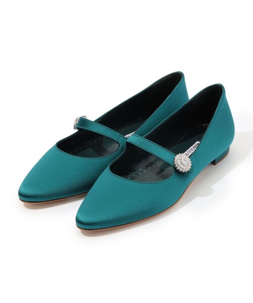 Manolo Blahnik(マノロ・ブラニク)の「MANOLO BLAHNIK MARIJANAFLAT(パンプス・レディース・カーキ・36/37/38)」の2枚目の写真