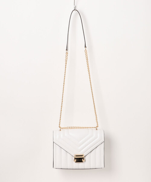 【極美品✨】 マイケルコース ショルダーバッグ ホワイト ゴールドチェーン MK マイケルコース MICHAEL KORS マイケルコース ショルダーバッグ