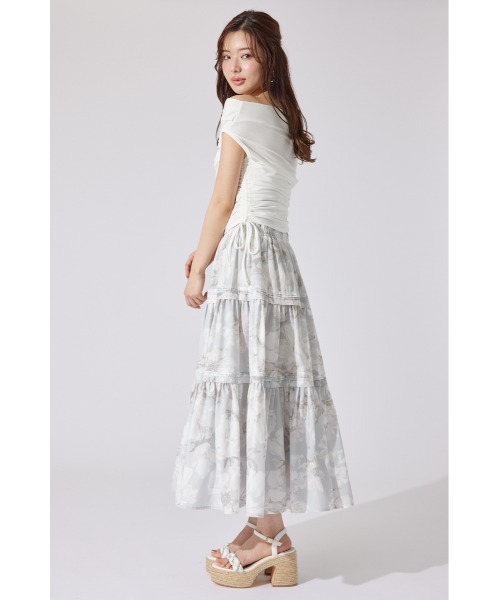 rienda（リエンダ）の「【AKB48 山崎空さん着用】カシュクールサイドドロストトップス 夏服 ノースリーブトップス（Tシャツ/カットソー・レディース・ホワイト/ブラウン/ブラック・FREE）」の7枚目の写真