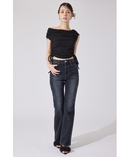 rienda（リエンダ）の「【AKB48 山崎空さん着用】カシュクールサイドドロストトップス 夏服 ノースリーブトップス（Tシャツ/カットソー・レディース・ホワイト/ブラウン/ブラック・FREE）」の17枚目の写真