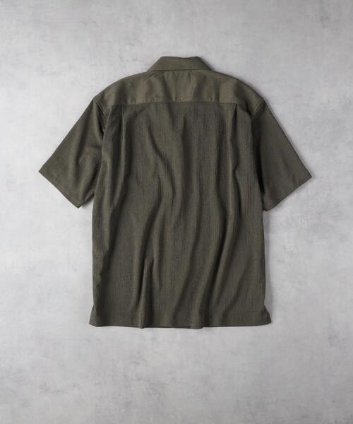BACK NUMBER（バックナンバー）の「BACK NUMBER(バックナンバー)楊柳オープンカラー半袖シャツ（シャツ/ブラウス・メンズ・オリーブ/ネイビー/ベージュ・L/XL/M）」の20枚目の写真