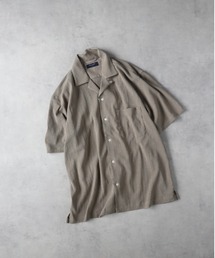 BACK NUMBER 半袖シャツ L ダークグレー BACK NUMBER シャツ 「BACK NUMBER」デニムオープンカラー半袖
