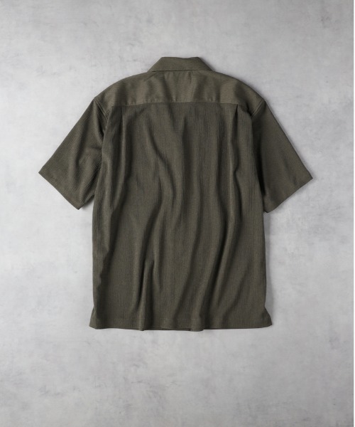 BACK NUMBER（バックナンバー）の「BACK NUMBER(バックナンバー)楊柳オープンカラー半袖シャツ（シャツ/ブラウス・メンズ・オリーブ/ネイビー/ベージュ・L/XL/M）」の6枚目の写真