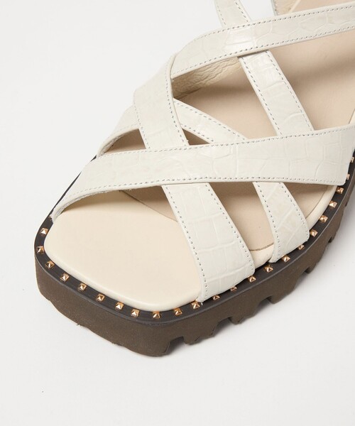 ODETTE E ODILE(オデットエオディール)の「ミックスラインウェッジ サンダル45↑(サンダル・レディース・ブラック/オフホワイト/ロイヤルブルー・22cm/23cm/22.5cm/25cm/24.5cm/24cm/23.5cm)」の22枚目の写真