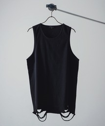 メンズ ネックレス付きタンクトップ ダメージ加工 破れ R01625 org.jpg