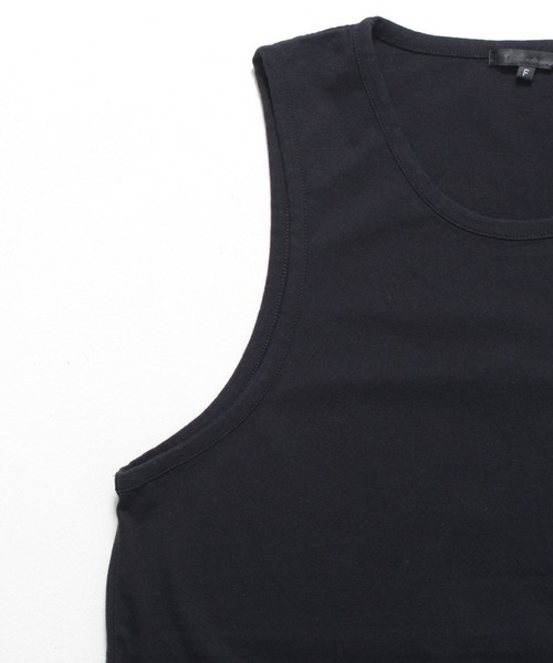 Revo.（レボ）の「クラッシュ ダメージ加工 ロング丈 レイヤード タンクトップ（タンクトップ・メンズ・ホワイト×ブラック/ブラック/チャコールグレー×ブラック/チャコール/ホワイト・FREE）」の8枚目の写真