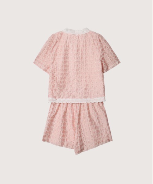LA POMME petit(ラポミ・プチ)の「Lace Texture Elegant Set up(セットアップ・レディース・ブラック/ピンク/アイボリー・MEDIUM/SMALL/LARGE)」の5枚目の写真