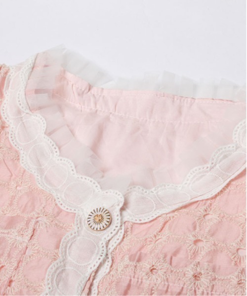 LA POMME petit(ラポミ・プチ)の「Lace Texture Elegant Set up(セットアップ・レディース・ブラック/ピンク/アイボリー・MEDIUM/SMALL/LARGE)」の14枚目の写真