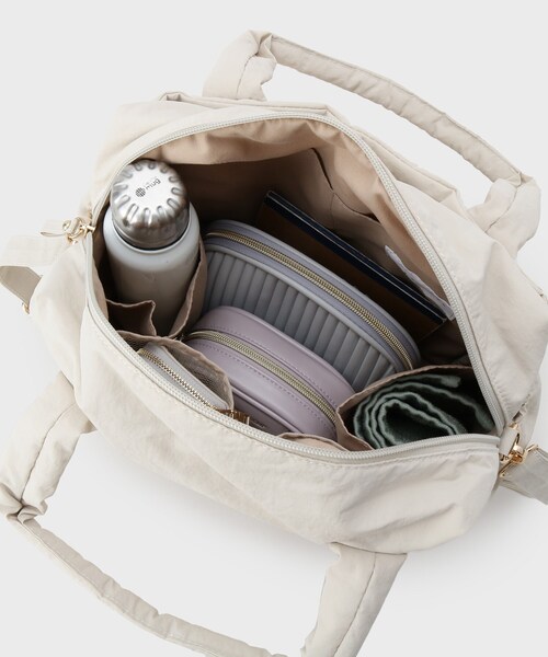 THE SHOP TK （ザ ショップ ティーケー ）の「【10ポケット/2WAY】ワッシャーナイロンバッグ（ハンドバッグ・レディース・ブラック/オリーブ/ナチュラル・00）」の12枚目の写真