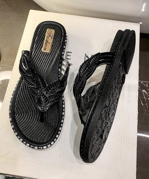 Miniministore(ミニミニストア)の「キラキラトングサンダル ビーチサンダル夏(サンダル・レディース・ブラック/ゴールド/シルバー・24.5cm/24.0cm/23.5cm/23.0cm/25.0cm)」の18枚目の写真