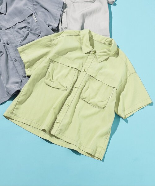BREEZE（ブリーズ）の「【ジュニア対応】シャーベットシャツ（シャツ/ブラウス・キッズ・ライム/サックスブルー/ライトグレー・120/110/100/140/130/90/80）」の3枚目の写真
