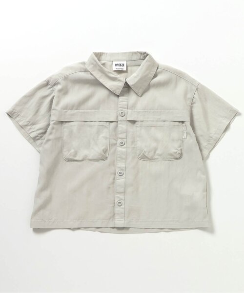 BREEZE（ブリーズ）の「【ジュニア対応】シャーベットシャツ（シャツ/ブラウス・キッズ・ライム/サックスブルー/ライトグレー・120/110/100/140/130/90/80）」の7枚目の写真