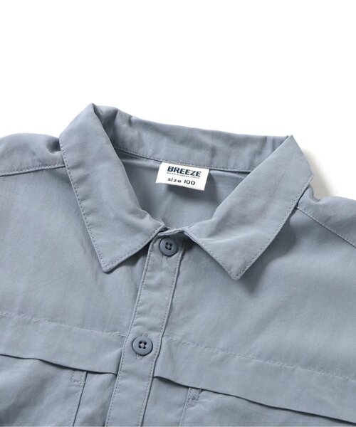 BREEZE（ブリーズ）の「【ジュニア対応】シャーベットシャツ（シャツ/ブラウス・キッズ・ライム/サックスブルー/ライトグレー・120/110/100/140/130/90/80）」の10枚目の写真