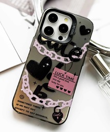 NOLITA LABORATORY（ノリータラボラトリー）の「【 NOLITA / ノリータ 】 ブラックハート おしゃれ フォント バンパータイプ アイフォンケース アイフォンカバー iphone 13 / 13pro / 14 / 14pro / 15 / 15pro /16 / 16pro / 7 / 8 / SE2 / SE3（スマホケース/カバー・キッズ）」
