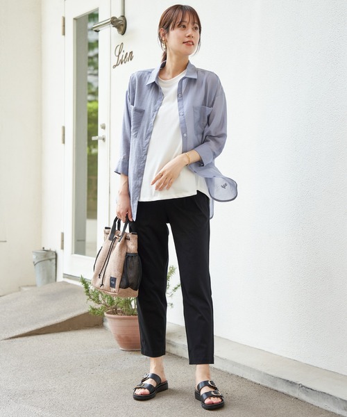 ikka(イッカ)の「【お得だ値】シア刺繍シャツタンクアンサンブル【2点セット】(シャツ/ブラウス・レディース・チャコールグレー/ブルー/ベージュ/ピンク・M/L/S)」の17枚目の写真