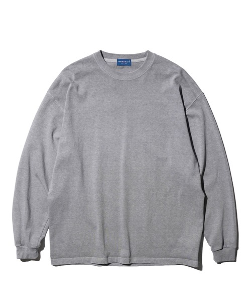TOWNCRAFT（タウンクラフト）の「TOWNCRAFT / タウンクラフト VINTAGE DYE 9OZ LS TEE ヴィンテージ加工 ピグメント ヘビーウェイト 長袖Tシャツ（Tシャツ/カットソー・メンズ・パープル/ピンク/グリーン/ターコイズブルー/グレー/ブラック・MEDIUM/LARGE/X-LARGE）」の8枚目の写真