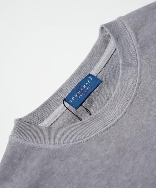 TOWNCRAFT（タウンクラフト）の「TOWNCRAFT / タウンクラフト VINTAGE DYE 9OZ LS TEE ヴィンテージ加工 ピグメント ヘビーウェイト 長袖Tシャツ（Tシャツ/カットソー・メンズ・パープル/ピンク/グリーン/ターコイズブルー/グレー/ブラック・MEDIUM/LARGE/X-LARGE）」の7枚目の写真