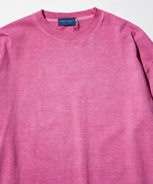 TOWNCRAFT（タウンクラフト）の「TOWNCRAFT / タウンクラフト VINTAGE DYE 9OZ LS TEE ヴィンテージ加工 ピグメント ヘビーウェイト 長袖Tシャツ（Tシャツ/カットソー・メンズ・パープル/ピンク/グリーン/ターコイズブルー/グレー/ブラック・MEDIUM/LARGE/X-LARGE）」の21枚目の写真