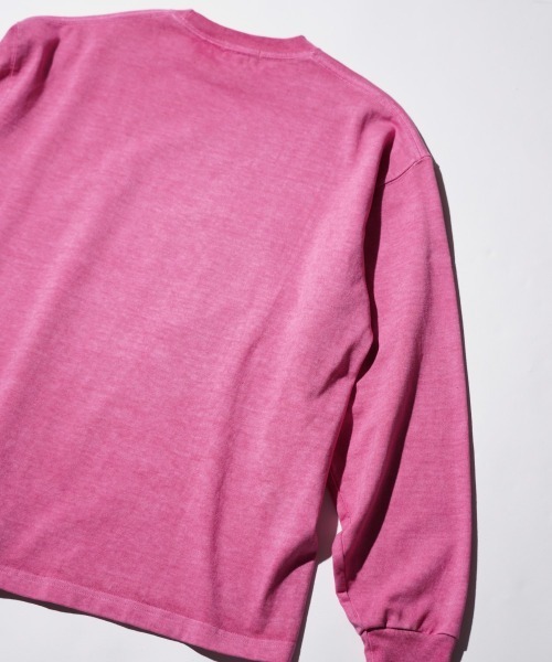 TOWNCRAFT（タウンクラフト）の「TOWNCRAFT / タウンクラフト VINTAGE DYE 9OZ LS TEE ヴィンテージ加工 ピグメント ヘビーウェイト 長袖Tシャツ（Tシャツ/カットソー・メンズ・パープル/ピンク/グリーン/ターコイズブルー/グレー/ブラック・MEDIUM/LARGE/X-LARGE）」の18枚目の写真