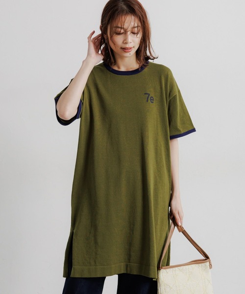 新品*JETSET SOLO PLUS  ロゴ Tシャツ チュニック ワンピース レディース トップス ロンT ロゴTシャツ｜JETSET SOLO PLUS(ジェット