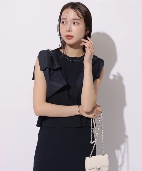 マイストラーダ   肩リボンVネックニット 𝐌𝐲𝐬𝐭𝐫𝐚𝐝𝐚 𝐍𝐄𝐖 𝐖𝐄𝐁𝐀𝐋𝐁𝐔𝐌 古畑星夏さん着用の最新