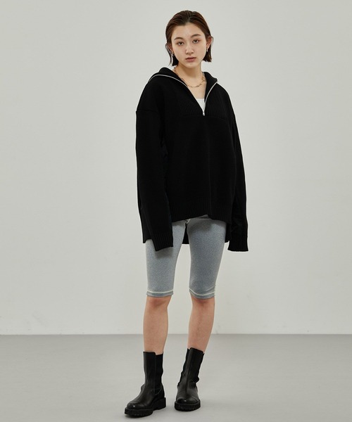 ✴新品✴MOYURU ブラックパンツ セール】カラーステッチサイクリングパンツ（その他パンツ