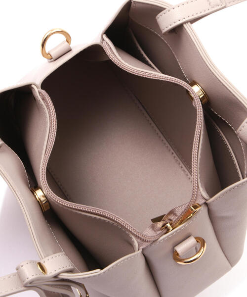 EDIT COLOGNE（エディットコロン）の「リボントートミニバッグ（ショルダーバッグ・レディース・ベージュ/グレー/ライトグリーン・ﾌﾘ-）」の7枚目の写真