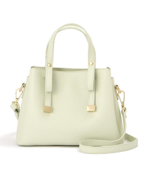 EDIT COLOGNE（エディットコロン）の「リボントートミニバッグ（ショルダーバッグ・レディース・ベージュ/グレー/ライトグリーン・ﾌﾘ-）」の4枚目の写真