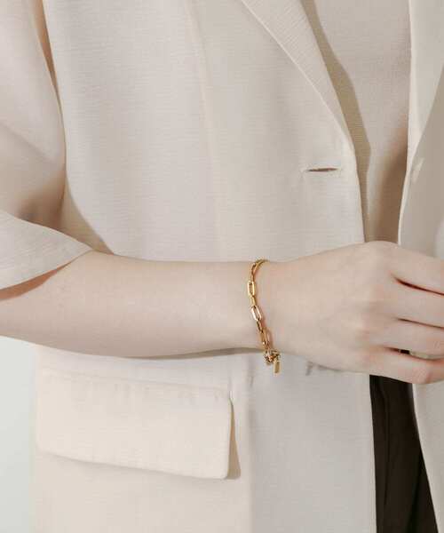 SMELLY（スメリー）の「ステンレスコンビチェーンブレスレット（ブレスレット・レディース・ゴールド・-）」の3枚目の写真