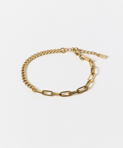 SMELLY（スメリー）の「ステンレスコンビチェーンブレスレット（ブレスレット・レディース・ゴールド・-）」の6枚目の写真