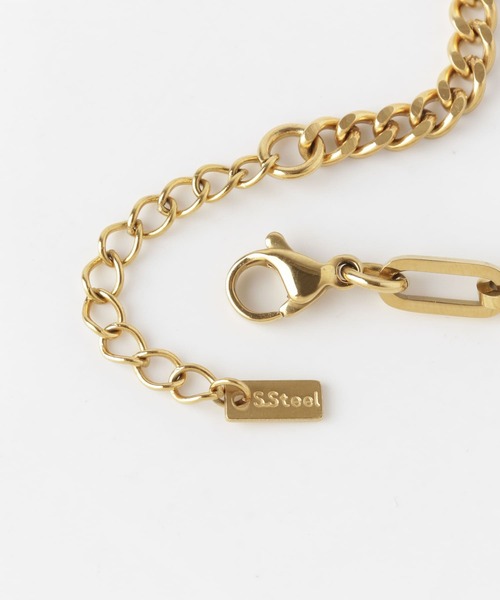 SMELLY（スメリー）の「ステンレスコンビチェーンブレスレット（ブレスレット・レディース・ゴールド・-）」の7枚目の写真