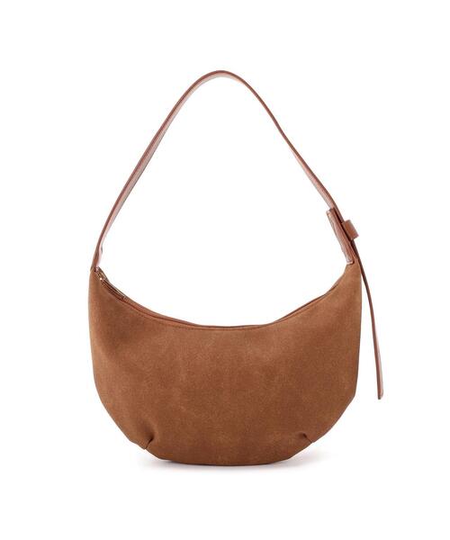 FREE'S MART（フリーズマート）の「ハーフムーンバッグ（ハンドバッグ・レディース・ブラウン/ブラック・ﾌﾘ-）」の2枚目の写真