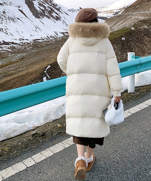 セール】ファー付き フード ロングダウンコート culw829（ダウン