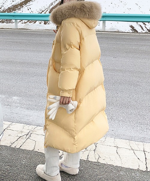ファー付き フード ロングダウンコート culw829（ダウンジャケット