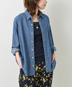 スローブイエナ デニムシャツ SLOBE IENA ブラウス シャツ デニムライクシャツ レディース