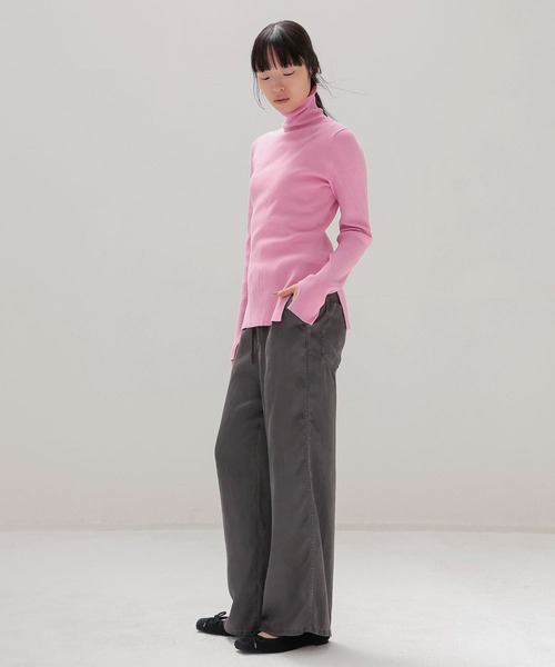 DRESSLAVE（ドレスレイブ）の「cutout rib turtleneck pull(カットアウトリブタートルネックプルオーバー)（ニット/セーター・レディース・チャコールグレー/ブルー/ピンク・38）」の9枚目の写真