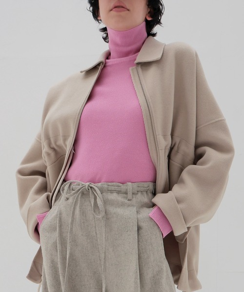 DRESSLAVE（ドレスレイブ）の「cutout rib turtleneck pull(カットアウトリブタートルネックプルオーバー)（ニット/セーター・レディース・チャコールグレー/ブルー/ピンク・38）」の11枚目の写真